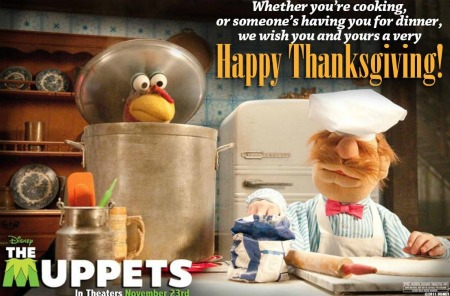 Muppets movie opens November 23, 2011