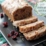 cranberry quick bread on tray