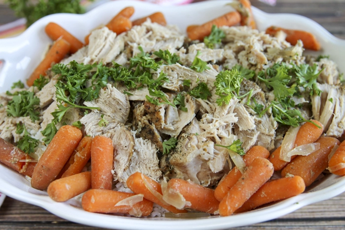 crockpot pork served over rice