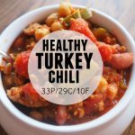 turkey chili in a bowl