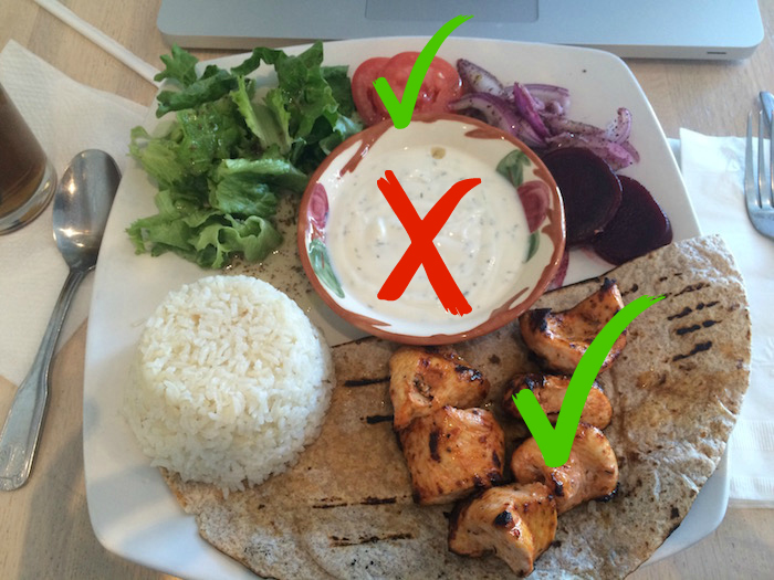 Chicken kebab choices