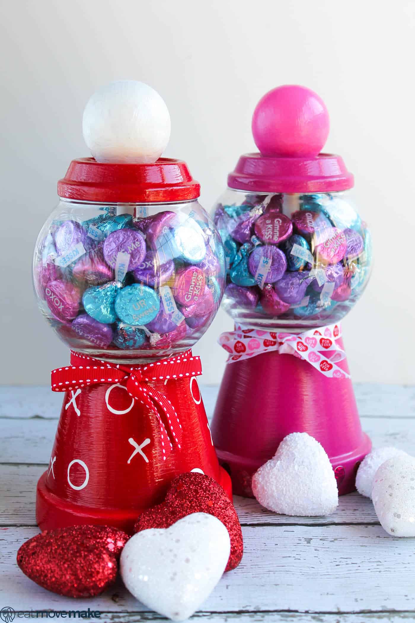 DIY Valentine's Day Candy Jars - Eat Move Make