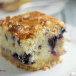 blueberry lemon cake on plate