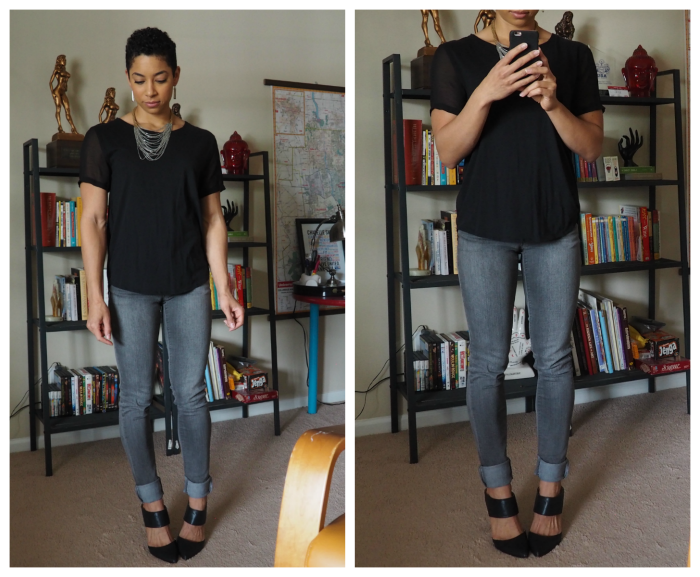 thredUP jeans and tee
