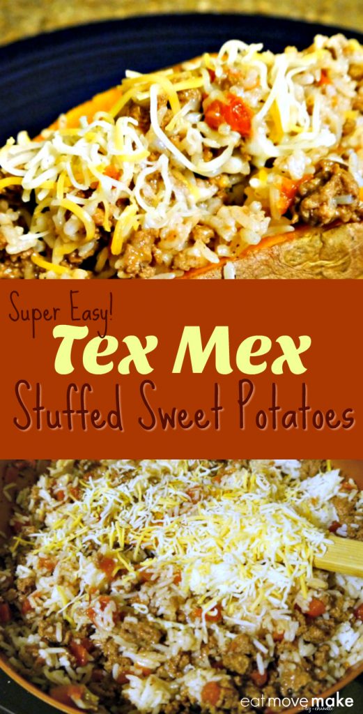 Easy Tex-Mex Stuffed Sweet Potatoes - Eat Move Make