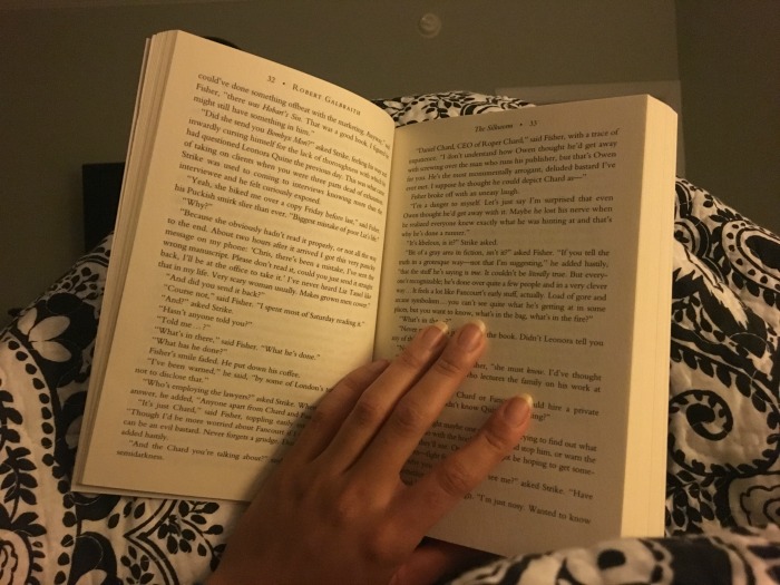 Reading The Silkworm new year's resolution