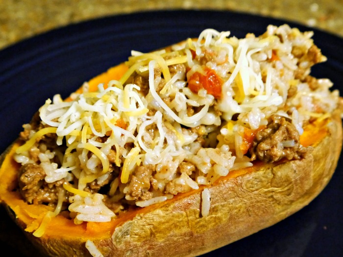 Easy Tex-Mex Stuffed Sweet Potatoes - Eat Move Make