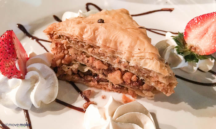 baklava at Olympia Grill Pier 21 - Galveston TX