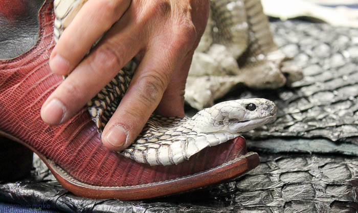 snake boots with snake head