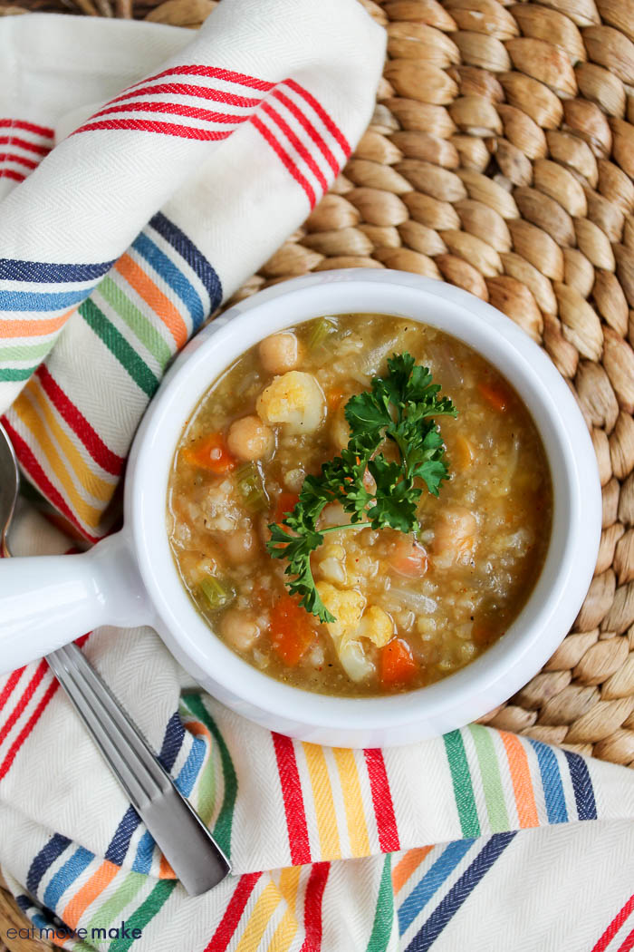 Creamy Vegan Cauliflower and Rice Soup Recipe