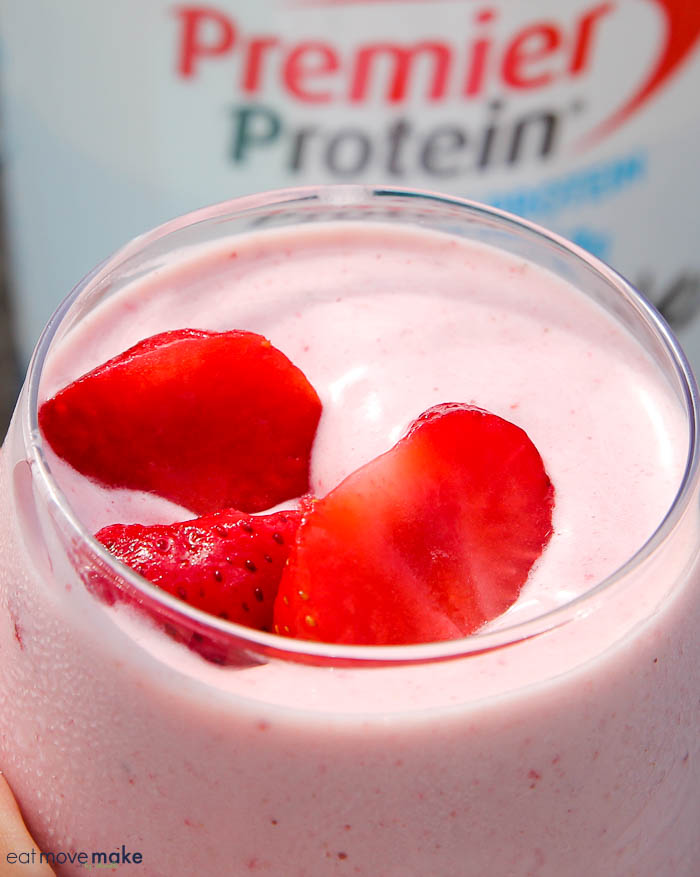 Strawberry Banana Protein Shake - Boost Your Protein! - Eat Move Make