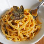 Pumpkin Pasta with Crispy Fried Sage and Pine Nuts
