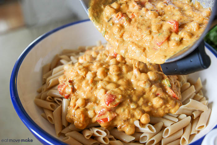 penne pasta with pumpkin pasta sauce