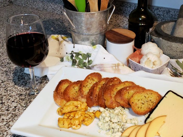 Italian Wine with Cheese Plate