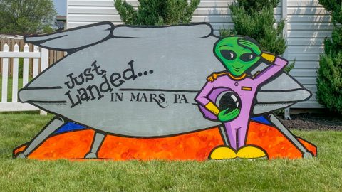 a Mars UFO sign