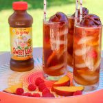 raspberry peach sweet tea spritzers recipe