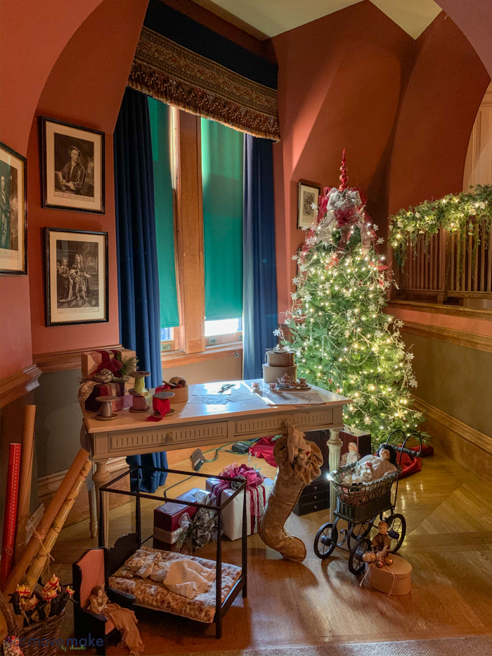Christmas decorations inside Biltmore