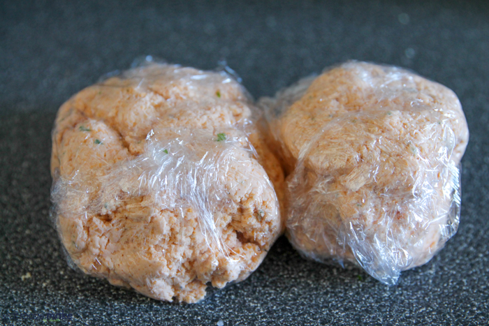cheese balls in plastic wrap