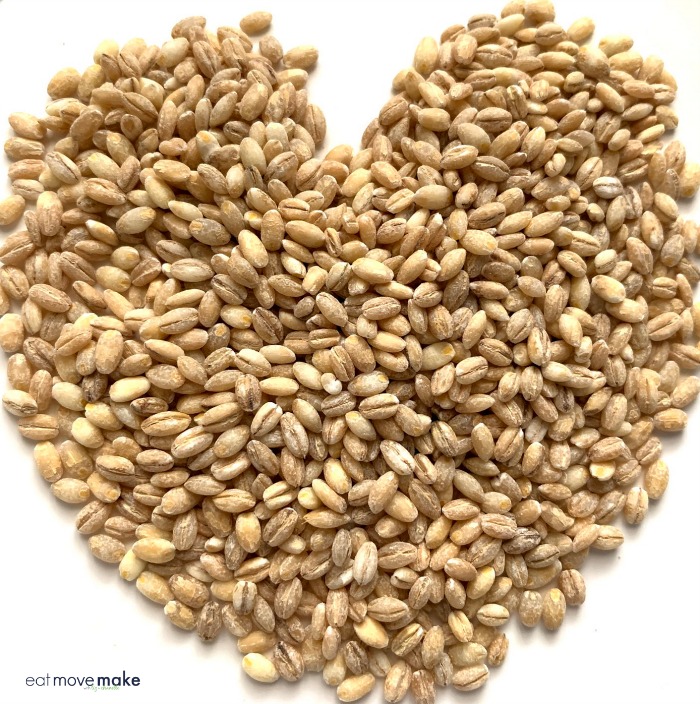 heart made of pearl barley