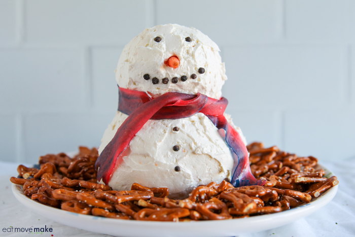 snowman cheese ball