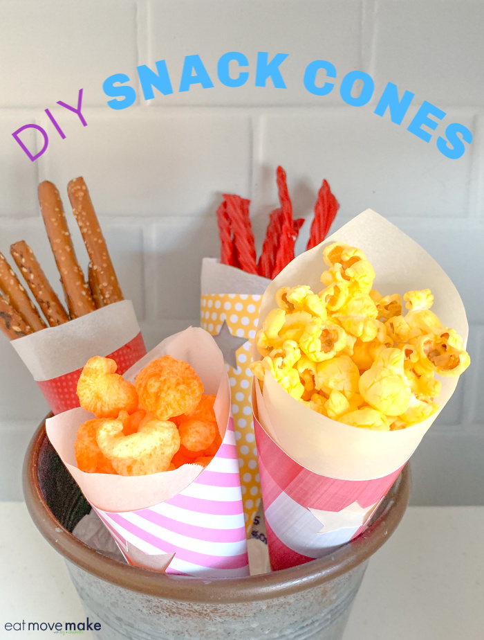 DIY paper food cones - paper cones for food and snacks