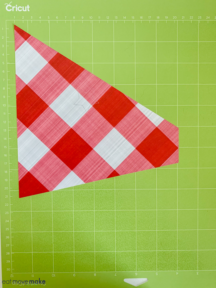 cone on mat after cutting in Cricut Explore Air 2