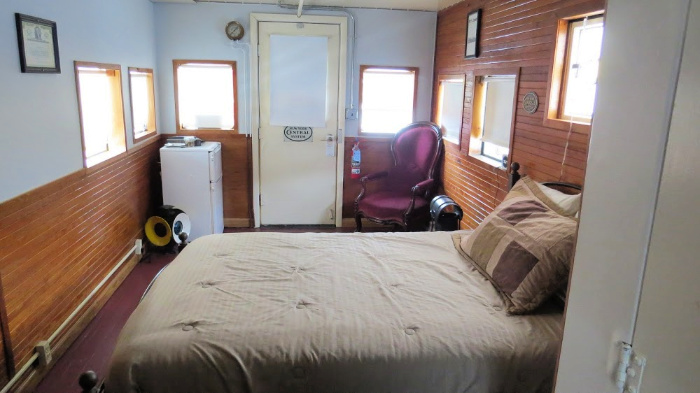 inside New York Central caboose B&B - Dolittle Station