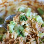 a spoonful of broccoli casserole