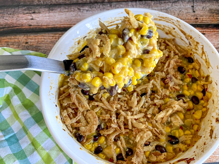 spoonful of corn casserole