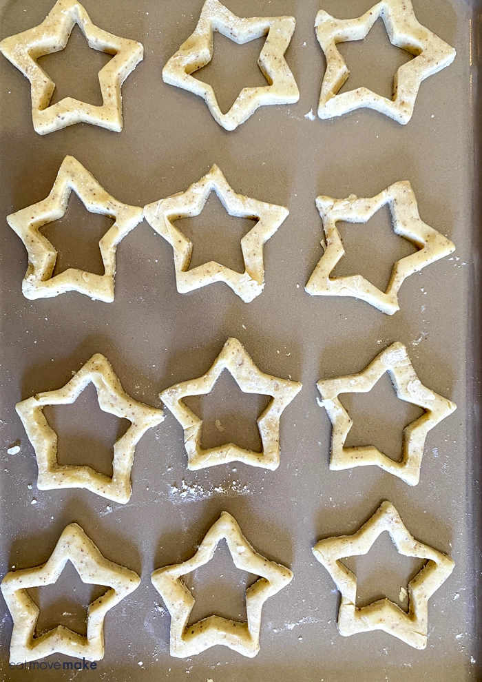 stained glass cookies on cookie sheet