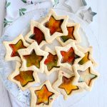 plate of stained glass cookies