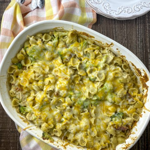 Creamy Chicken Pasta Broccoli Casserole Eat Move Make