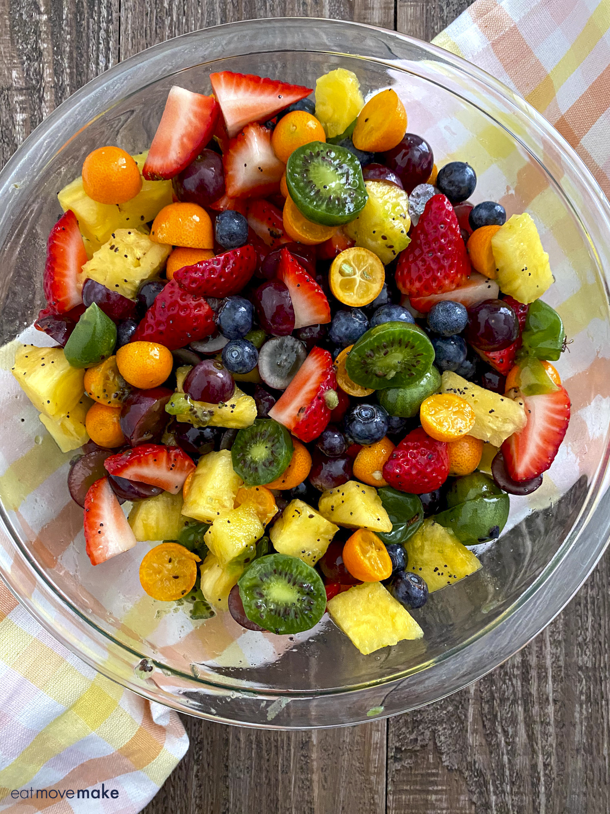 Citrus And Berry Fruit Salad With Honey Lime Dressing - Eat Move Make