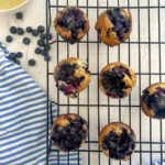blueberry puffs on wire rack