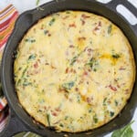 spinach_bacon frittata with asparagus
