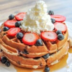 mixed berry cream cheese waffles.