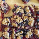 blueberry raspberry oatmeal bars.