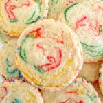 swirled tie-dye cookies.