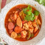 owl filled with creole stew.