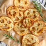 roasted potato jack o lantern slices.