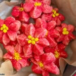 Poinsettia Cookies in tin.