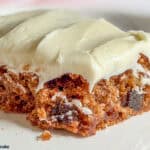 slice of apple pudding cake.